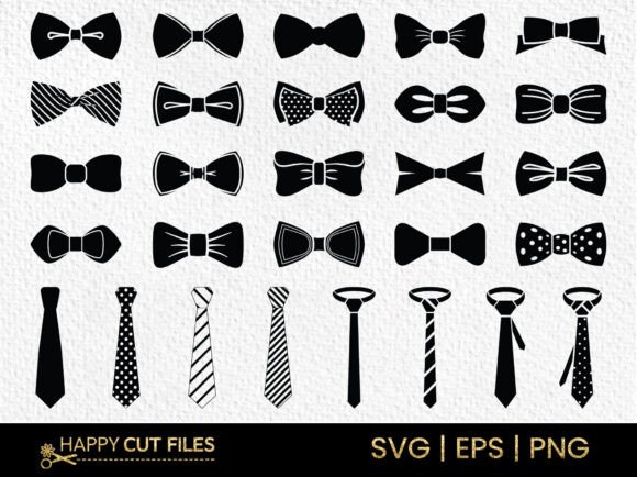 Download Bow Tie Svg Bundle Silhouettes Cut Files - Tie Collection