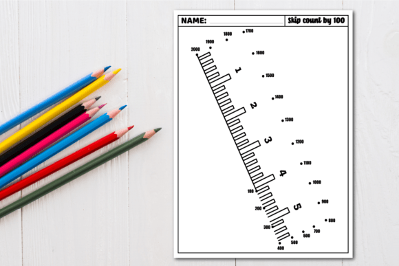 Download Ruler Dot to Dot Skip Counting by 100 - Premium Resources