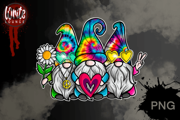 Download Hippie Gnomes Tie Dye Gnome - Tie Collection