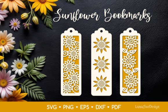 Download Sunflower Bookmark SVG Papercut Template - Bookmark svg Collection