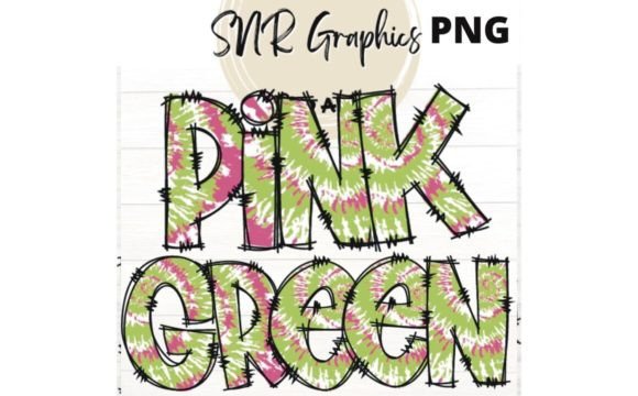 Download Pink and Green Tie Dye Letters - Tie Collection