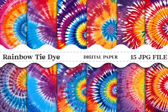 Download Hippie Rainbow Tie Dye Digital Papers - Tie Collection