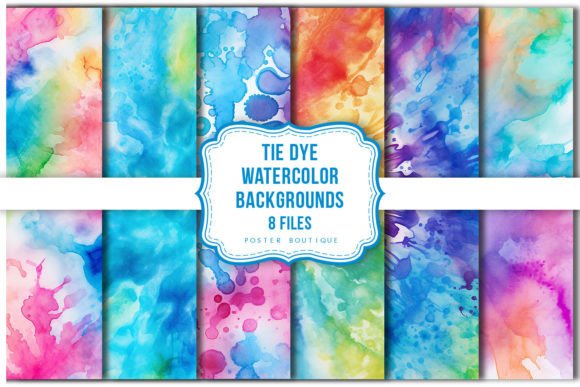 Download Tie Dye Watercolor Backgrounds Pack - Tie Collection