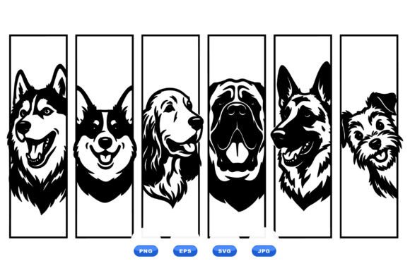 Download Dog Head Bookmark SVG Set - Bookmark svg Collection