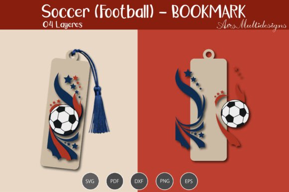 Download Soccer Bookmark / Football Bookmark SVG - Premium Bundle