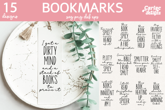 Download Smut Book Lover Bookmark SVG - Bookmark svg Collection