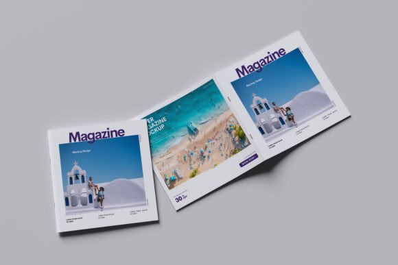 Download Square Magazine Mockup - Magazine mockup Collection
