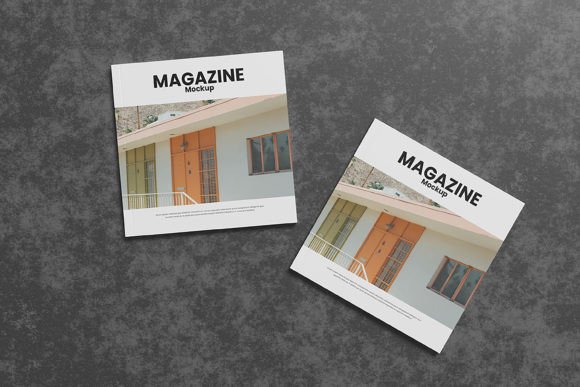 Download Cover Square Magazine Mockup - Magazine mockup Collection