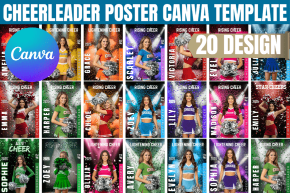 Download Cheerleader Poster Canva Template - Cheerleader poster Collection